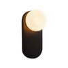 Alora - WV425112MBOP - One Light Vanity - Ariel - Matte Black/Opal Glass