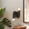Alora - WV420206MB - Two Light Wall Vanity - Sadie - Matte Black