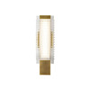 Alora - WV374118VBCR - LED Wall Vanity - Alai - Vintage Brass/Ribbed Glass