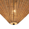 Alora - SF497016MBRA - One Light Semi-Flush Mount - Bridgette - Matte Black/Rattan