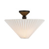 Alora - SF497016MBFW - One Light Semi-Flush Mount - Bridgette - Matte Black/Folded White