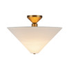 Alora - SF497016BGWL - One Light Semi-Flush Mount - Bridgette - Brushed Gold/White Linen