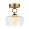 Alora - SF443308BGCL-UNV - LED Semi Flush Mount - Leota - Brushed Gold/Clear Glass