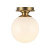 Alora - SF430108BGGO - One Light Semi-Flush Mount - Otis - Brushed Gold/Glossy Opal Glass
