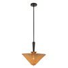 Alora - PD497016MBRA - One Light Pendant - Bridgette - Matte Black/Rattan