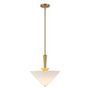 Alora - PD497016BGWL - One Light Pendant - Bridgette - Brushed Gold/White Linen