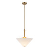 Alora - PD497016BGWL - One Light Pendant - Bridgette - Brushed Gold/White Linen