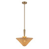 Alora - PD497016BGRA - One Light Pendant - Bridgette - Brushed Gold/Rattan