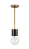 Alora - PD308001VBBM - One Light Mini Pendant - Rocco - Black Marble/Vintage Brass