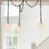Alora - MP579707MBGR - Three Light Pendant - Cherise - Matte Black/Glossy Ribbed Opal Glass