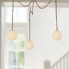 Alora - MP579707BGGR - Three Light Pendant - Cherise - Brushed Gold/Glossy Ribbed Opal Glass