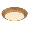 Alora - FM511421RA - Three Light Flush Mount - Merida - Rattan