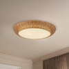 Alora - FM511421RA - Three Light Flush Mount - Merida - Rattan