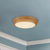 Alora - FM511217RA - Three Light Flush Mount - Merida - Rattan