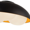 Alora - FM495316MBOP - Three Light Flush Mount - Robyn - Matte Black/Opal Glass