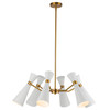 Alora - CH574632WHAG - Six Light Chandelier - Blake - White/Aged Gold