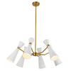 Alora - CH574632WHAG - Six Light Chandelier - Blake - White/Aged Gold