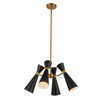 Alora - CH574424MBAG - Four Light Chandelier - Blake - Matte Black/Aged Gold