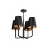 Alora - CH528423MB - Four Light Chandelier - Plisse - Matte Black
