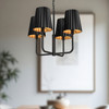 Alora - CH528423MB - Four Light Chandelier - Plisse - Matte Black