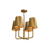Alora - CH528423AG - Four Light Chandelier - Plisse - Aged Gold