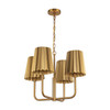 Alora - CH528423AG - Four Light Chandelier - Plisse - Aged Gold
