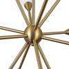 Alora - CH462039BGGR - 12 Light Chandelier - Cosmo - Brushed Gold/Glossy Ribbed Opal Glass