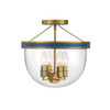 Crystorama - HRK-2500-LG-NY - Four Light Semi Flush Mount - Herrick - Luxe Gold + Navy