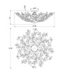 Crystorama - BGT-330-SG-GR - Four Light Semi Flush Mount - Bridget - Soft Gold