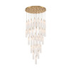 Crystorama - ADD-423-AG-WH - LED Pendant - Addis - Aged Brass