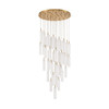 Crystorama - ADD-423-AG-WH - LED Pendant - Addis - Aged Brass