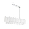 Crystorama - ADD-337-CH-WH - 16 Light Linear Chandelier - Addis - Polished Chrome