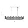 Crystorama - ADD-337-CH-SP - 16 Light Linear Chandelier - Addis - Polished Chrome