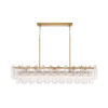 Crystorama - ADD-337-AG-CL - 16 Light Linear Chandelier - Addis - Aged Brass
