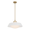 Crystorama - XAN-8009-VG-WH - Three Light Pendant - Xander - Vibrant Gold