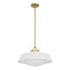 Crystorama - XAN-8009-VG-WH - Three Light Pendant - Xander - Vibrant Gold