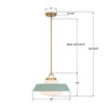 Crystorama - XAN-8006-VG-GR - One Light Pendant - Xander - Vibrant Gold