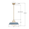 Crystorama - XAN-8006-VG-BL - One Light Pendant - Xander - Vibrant Gold
