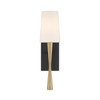 Crystorama - TRE-221-OP-AG-BF - One Light Wall Sconce - Trenton - Aged Brass + Black Forged