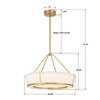 Crystorama - RYC-8106-LG - LED Pendant - Royce - Luxe Gold