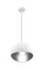 George Kovacs - P1914-736 - One Light Pendant - Eclos - Textured White W/Silver Leaf