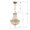 Crystorama - ROS-A1006-AG-CL-MWP - Five Light Chandelier - Roslyn - Aged Brass