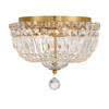 Crystorama - ROS-A1004-AG-CL-MWP - Four Light Flush Mount - Roslyn - Aged Brass