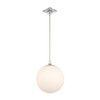 Crystorama - ORY-1007-PN-WH - One Light Pendant - Orly - Polished Nickel
