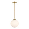Crystorama - ORY-1007-AG-WH - One Light Pendant - Orly - Aged Brass
