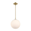 Crystorama - ORY-1007-AG-WH - One Light Pendant - Orly - Aged Brass