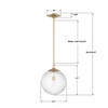 Crystorama - ORY-1007-AG-CL - One Light Pendant - Orly - Aged Brass