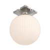 Crystorama - ORY-1003-PN-WH - One Light Semi Flush Mount - Orly - Polished Nickel