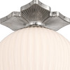 Crystorama - ORY-1003-PN-WH - One Light Semi Flush Mount - Orly - Polished Nickel