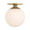 Crystorama - ORY-1003-AG-WH - One Light Semi Flush Mount - Orly - Aged Brass
